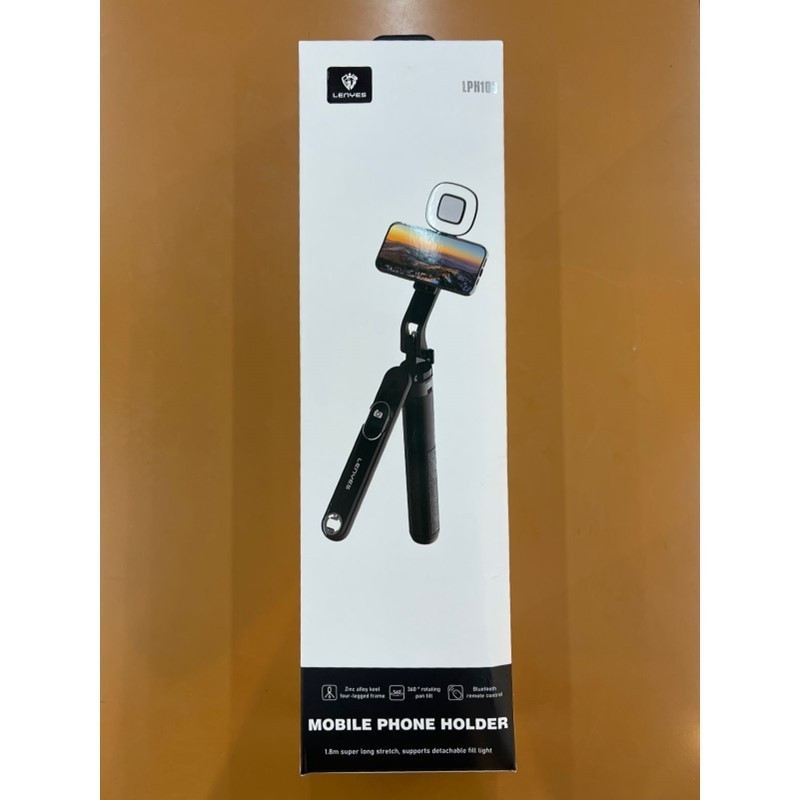 Tongsis Selfie LENYES LPH103  Stick Tripod Kamera HP With Remote Bluetooth Lampu LED Monopod Portable