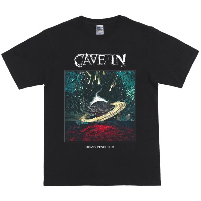T Shirt 24s Baju Lengan Pendek Unisex Kaos CAVE IN "heavy pendulum" T-shirt band merch by jamstick