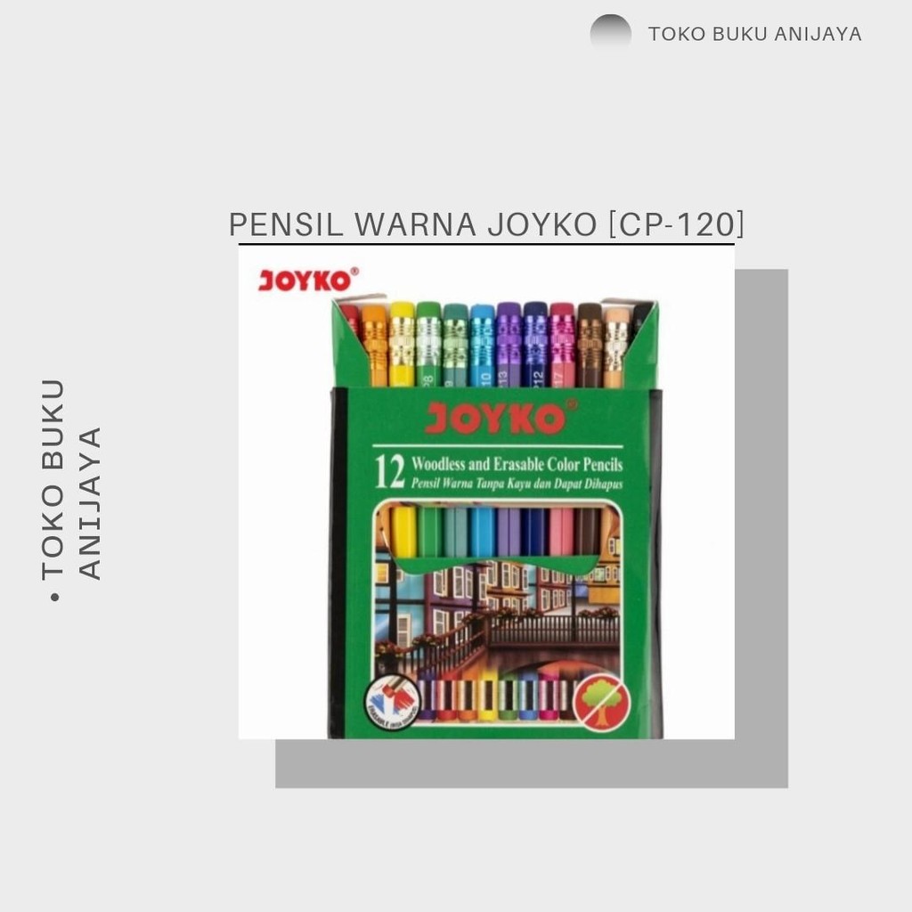 

PENSIL WARNA MEREK JOYKO 1 SET 12 WARNA [CP-120] Sekolah Lukisan