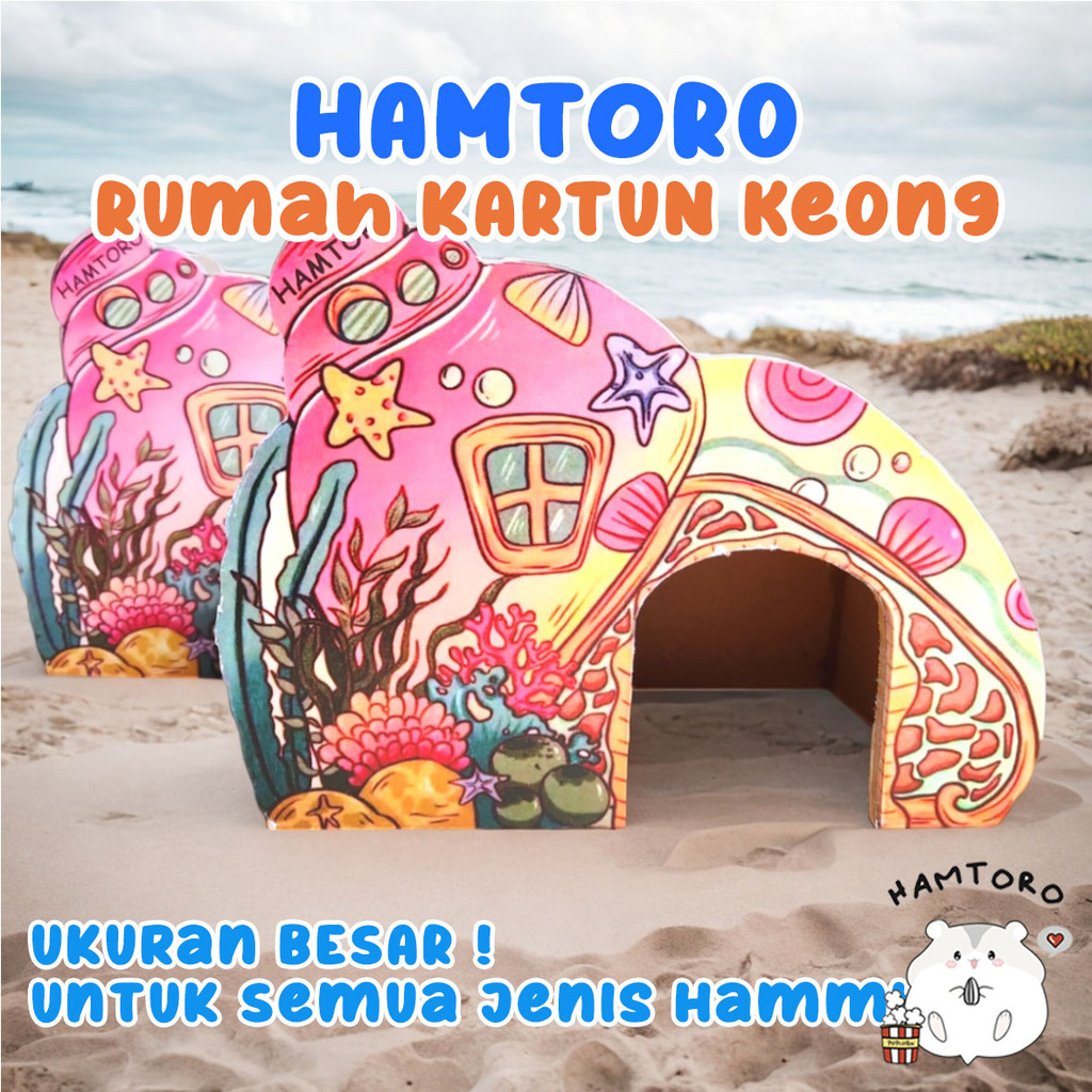 [FREE SERBUK] Hamtoro Rumah Hamster Motif Keong Rumah Mainan Hamster, Sugar Glider Ukuran Besar
