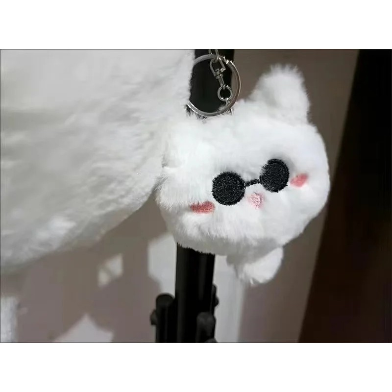 10cm Anime Jujutsu Kaisen Satoru Gojo White Cat Plush Pendant Cosplay 10cm Pet Cute Stuffed Doll Key