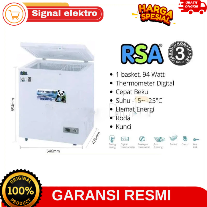 FREZER BOX 100 LITER FREEZER COOLER BOX MINI RSA CF110 LEMARI MURAH GARANSI RESMI DIGITAL