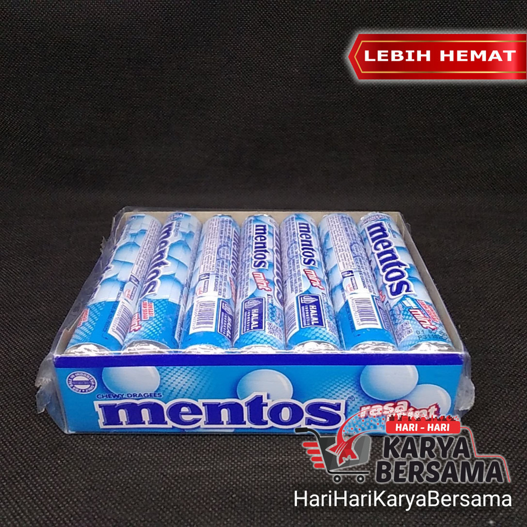 

MENTOS STICK MINT PERMEN RASA MINT PACK ISI 14'S X 29GR