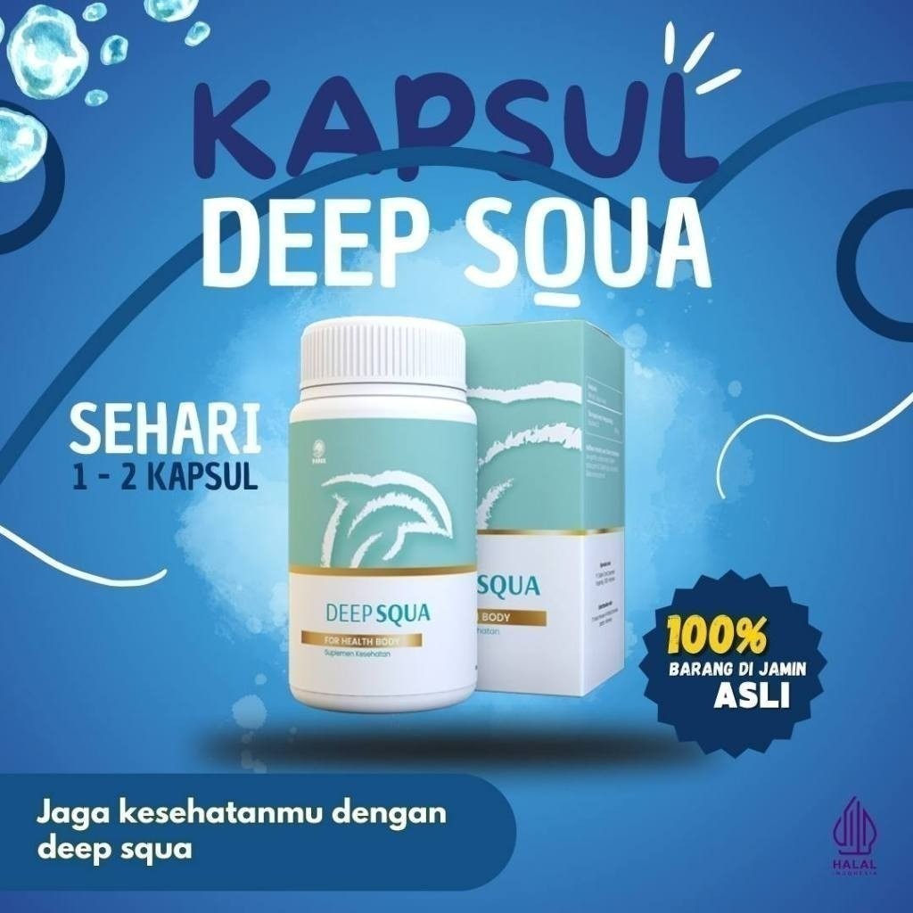 

100% ORIGINAL TERMURAH Deep Squa Minyak Hati Ikan Hiu HNI HPAI EXP 2028