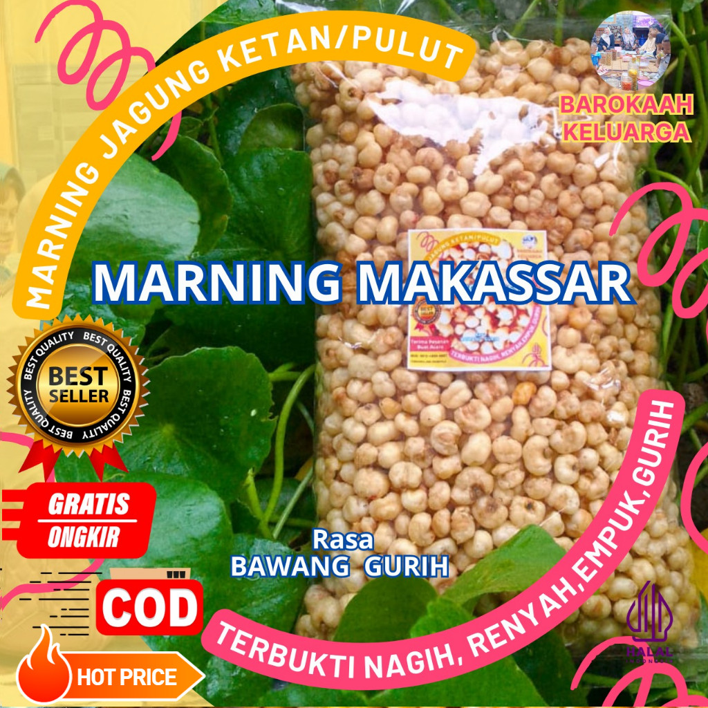 

MAKARONI MARNING JAGUNG SULTAN SUPER EMPUK/ MARNING JAGUNG MILENIAL /MARNING JAGUNGTERBUKTI SUPER EMPUK RENYAH GURIH SETENGAH KG KILOGRAM (500GR) GURIH ASIN SUPER PREMIUM