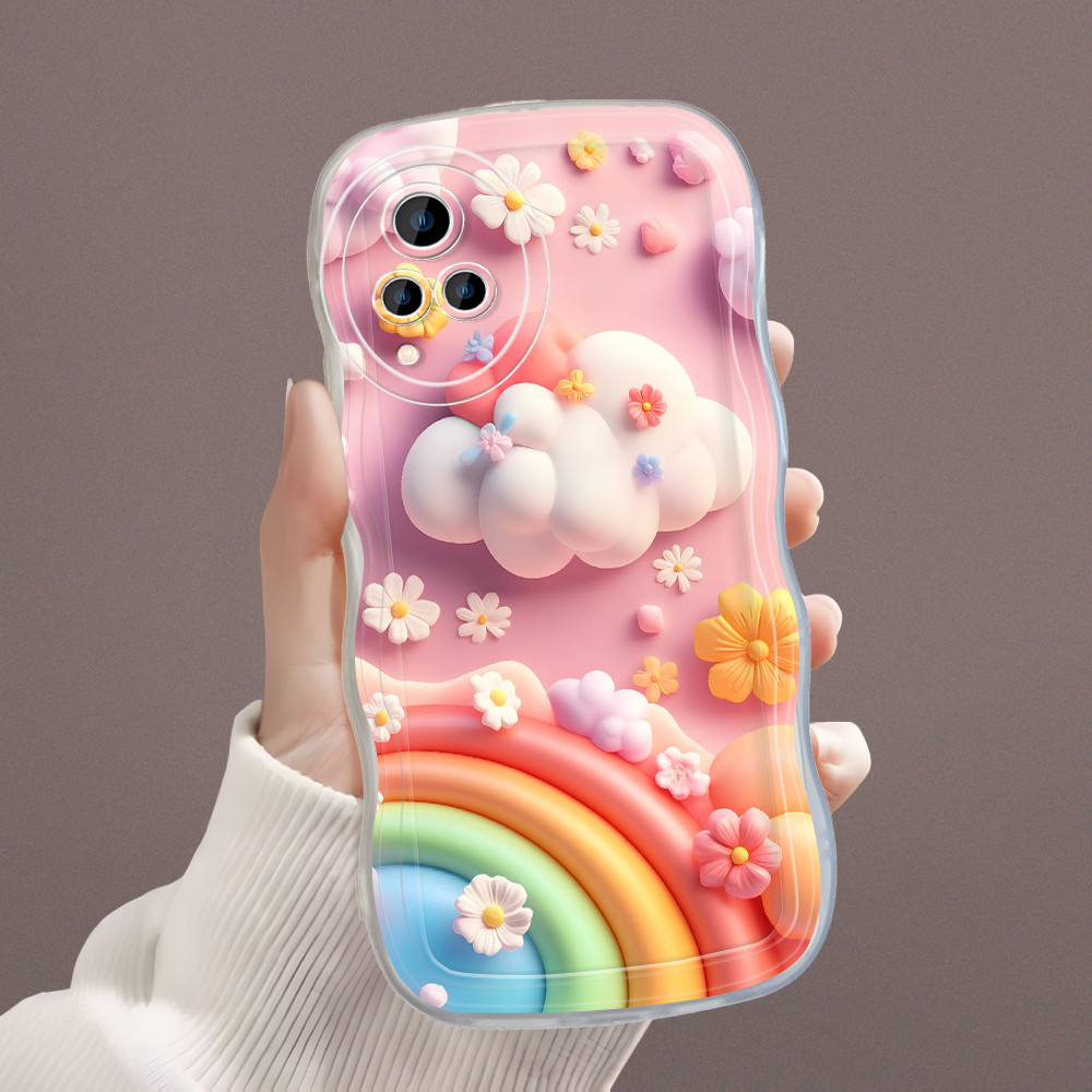 VIVO V21 5G Phone Cover Sofcase Untuk Case Softcase Casing Hp Kesing Soft Cassing Rainbow 5041