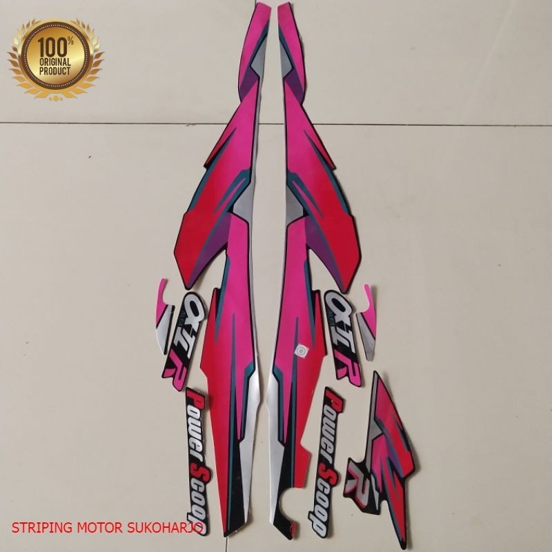 (ORI) Striping Yamaha v100/Alfa Alfa 100 power scoop striker Lis body b 1995 kualitas original