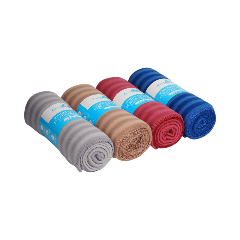 Sleeplite Selimut Polar Fleece Stripe Blanket Motif Kain