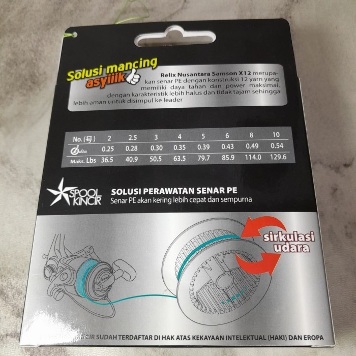 PE SAMSON X12 500M Benang by Relix Nusantara Senar Pancing - PE 4