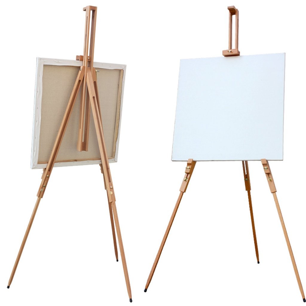 

Adjustable Artist Easel Stand Solid Beech Wood Portable Foldable Telescopic Tripod Easel Painting Oil Painting Sketchbook Easel