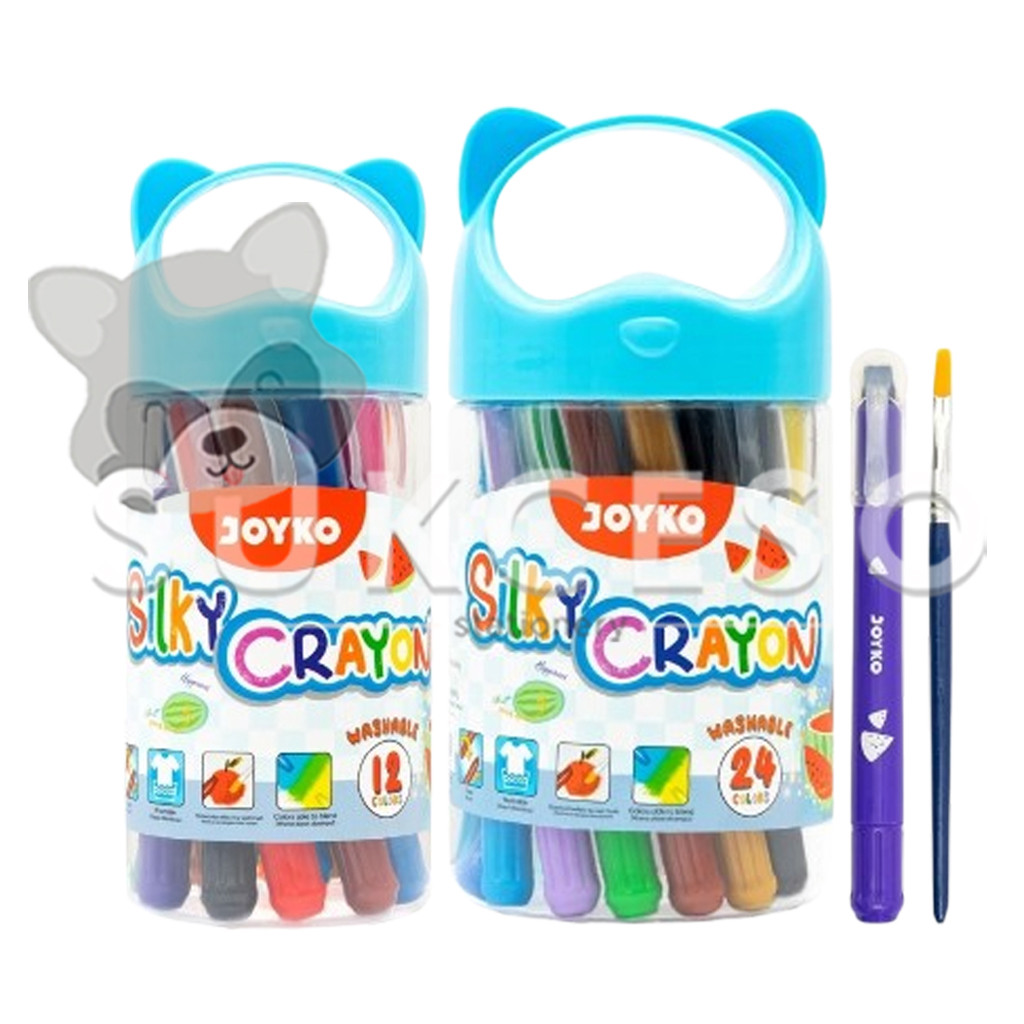 

Joyko Silky Crayon SLC-B 12/24 Color Krayon Mewarnai Washable Murah