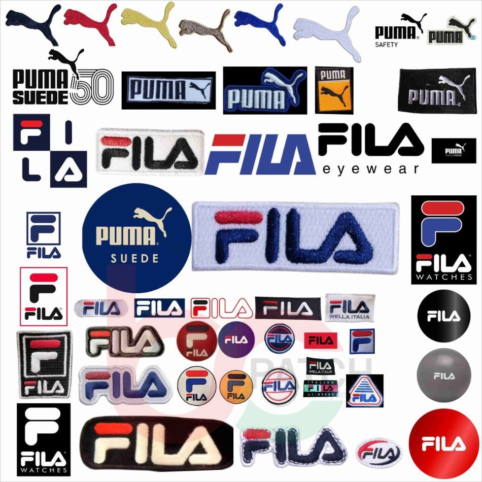BCPatch Fila&Puma Bordir Logo Emblem Embroidery