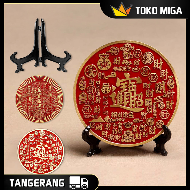 8CM*0.4CM Koin Feng Shui Dekorasi Fengsui Feng Shui Toko Rumah Kantor Ornamen Cina Uang Feng Shui Un