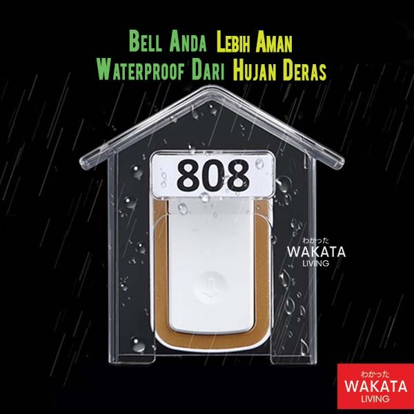 Cover Pelindung Bel Rumah / Penutup Bel Rumah dari Hujan / Rumah Bell Outdoor