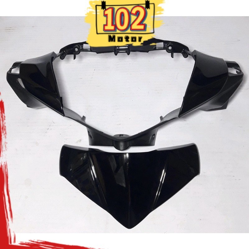 Batok Depan Supra X 125 Helm In 2011 2012 2013 Hitam | front handle cover WIN | kepala lampu motor h