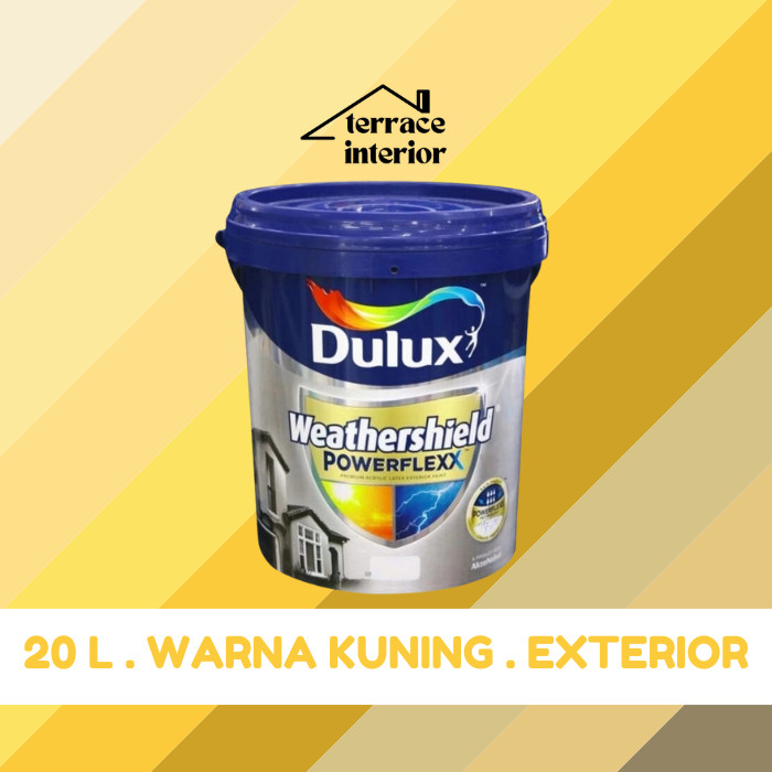 Cat Tembok Dulux Weathershield Powerflex Exterior 20 L Kuning Gloss