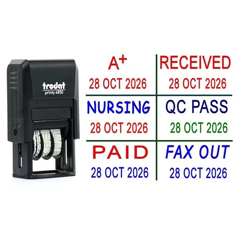 

Custom Date Stamp for Teacher Signature, Seal Your Text, Your Name Self-Inking Date Stamp with Signature Custom Date, DIY Text