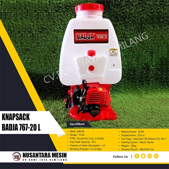 MESIN SEMPROT HAMA / KNAPSACK POWER SPRAYER BADJA 767 20L