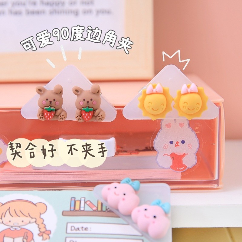 

Penjepit Kertas Klip Sudut Kertas Segitiga Push Pin Karakter Lucu Akrilik 978