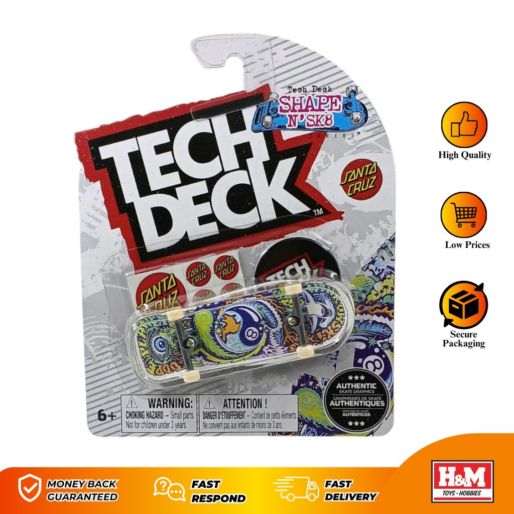 Tech Deck Shape N'SK8 Santa Cruz - Angka 8 - Finger Skate Board