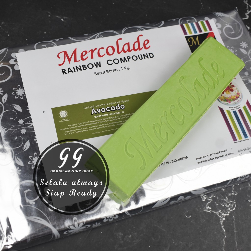 

Mercolade 165 Gram AVOCADO Rainbow Chocolate Compound Cokelat Coklat Warna Hijau Rasa Alpukat