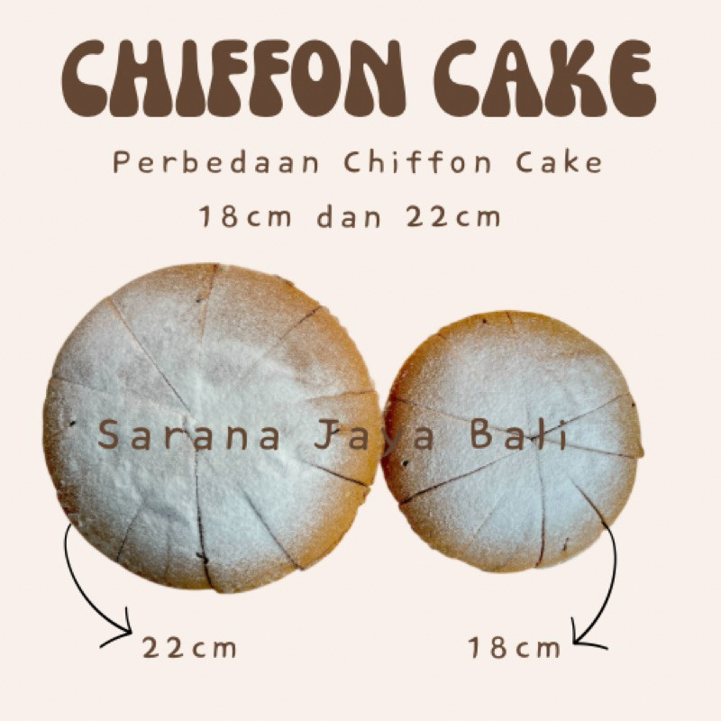 

Chiffon Cake - 18cm Kemasan Mika - Cake lembut ukuran 18cm