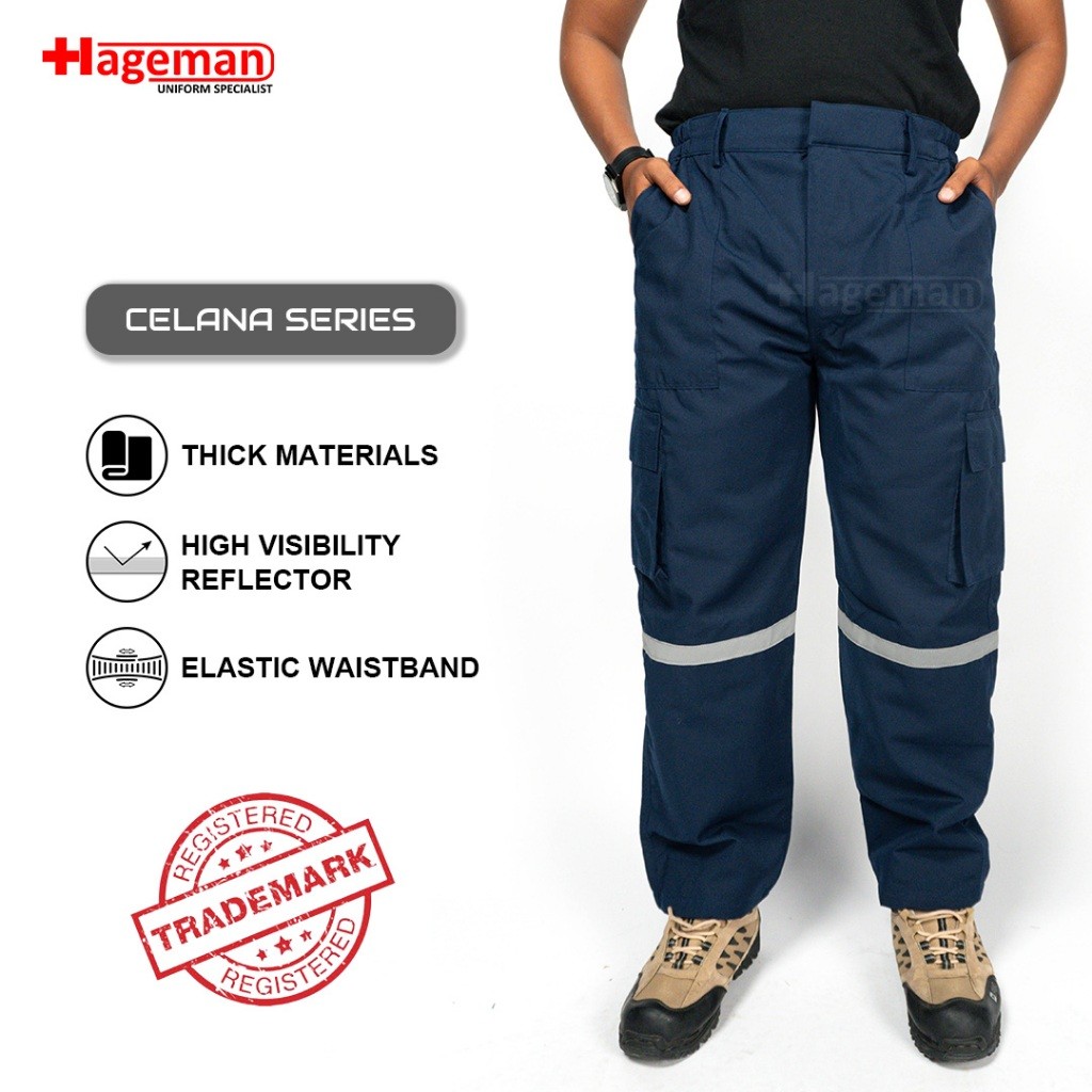 Hageman - Celana Safety / Celana Wearpack Safety Warna Biru Navy