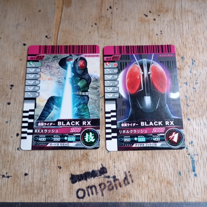MAINAN 2 pcs kartu kamen rider black RX