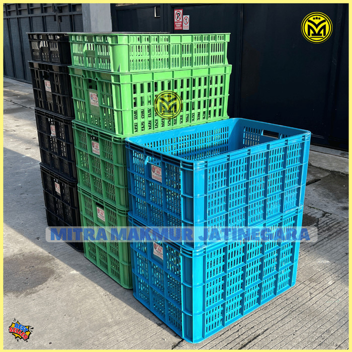 

Kontainer Industri Plastik YTH Container Box Keranjang Krat Lubang YTH 19 06 08 A - YTH 19, HITAM.Dijamin Ori