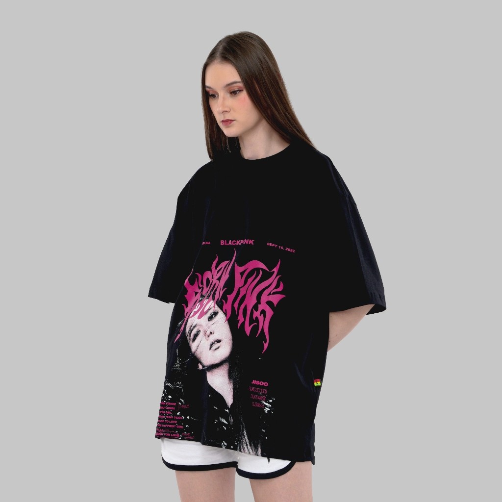 Kaos T-Shirt Oversize Black 20s Jisoo Blackpink