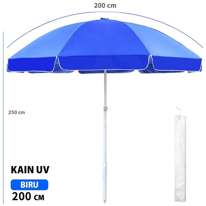 Payung pantai 280CM/ Payung Cafe / Payung Tenda Pelangi 180-280cm. - 200cm-UV