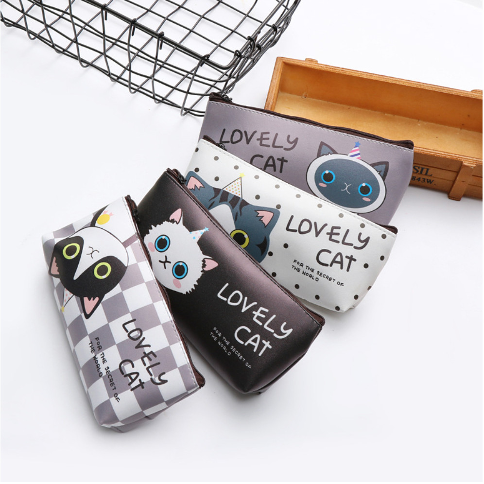 

Pencil Case Estetik Motif Cat Muat Banyak / Tempat Pensil Anak Sekolah /Pouch Lucu Premium Serbaguna