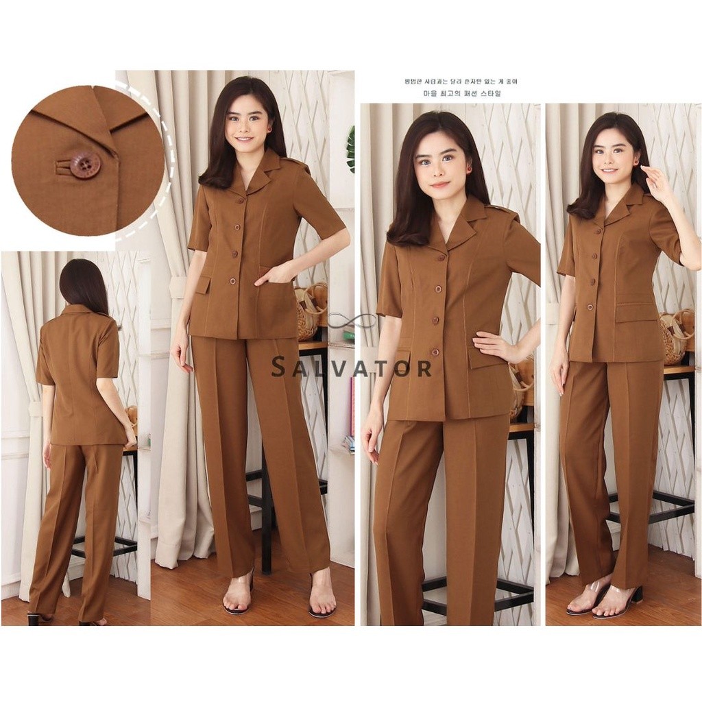 promo BLAZER WANITA / Seragam PNS / Baju PDH PNS Wanita / Baju Dinas Pemda Wanita / Baju Khaki PNS W