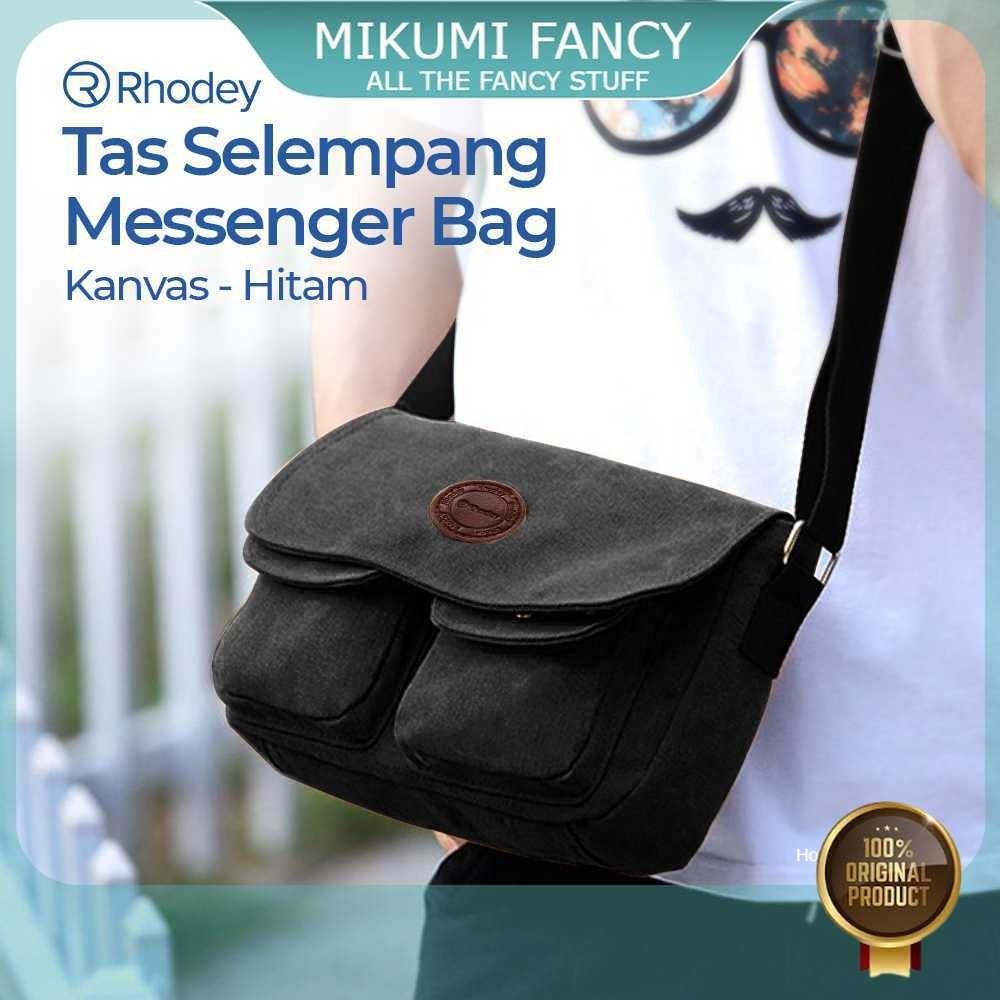 FANCY Rhodey Tas Selempang Messenger Bag Bahan Kanvas - 1008