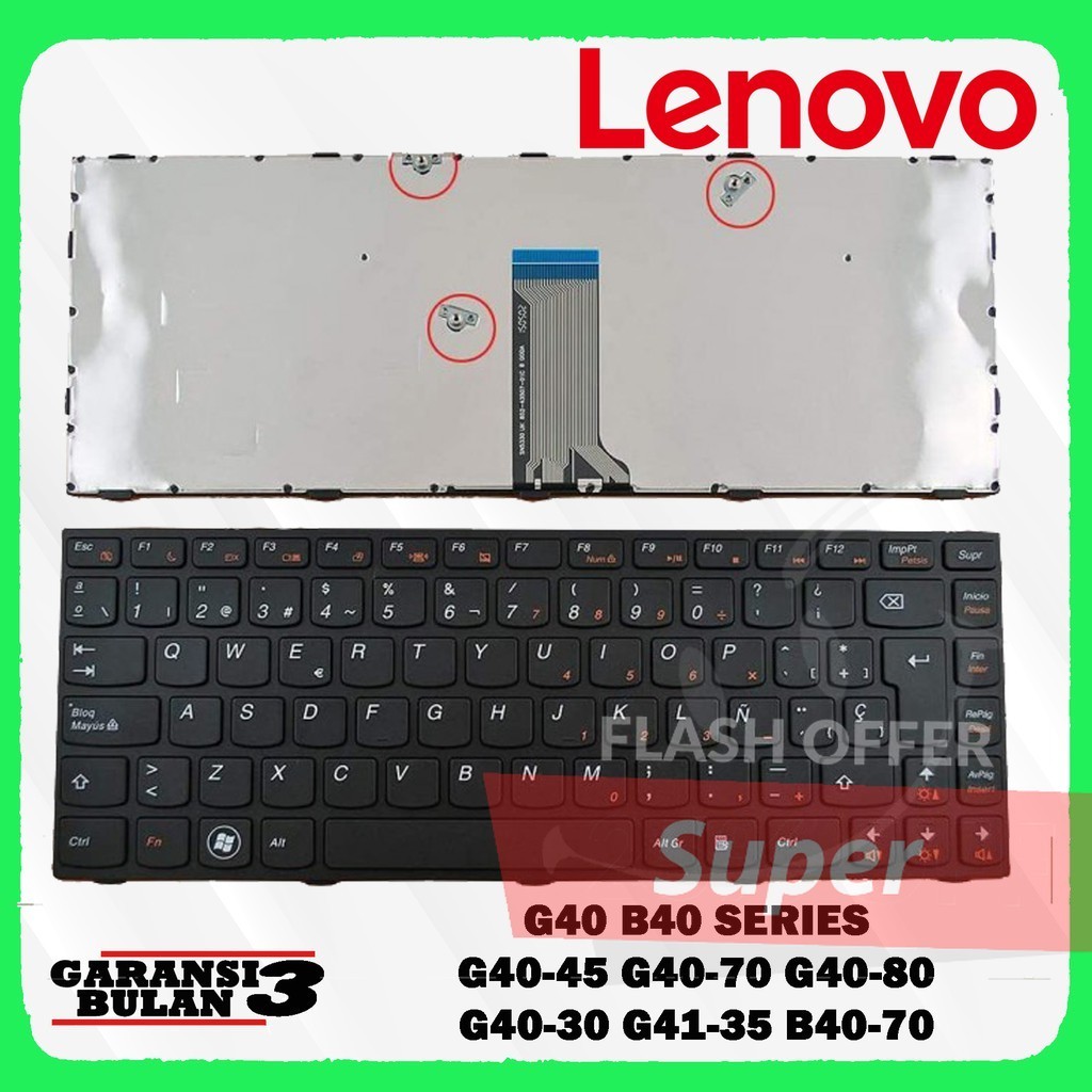 Keyboard Laptop Lenovo G40 70 G40 30 G40 45 Ideapad 300