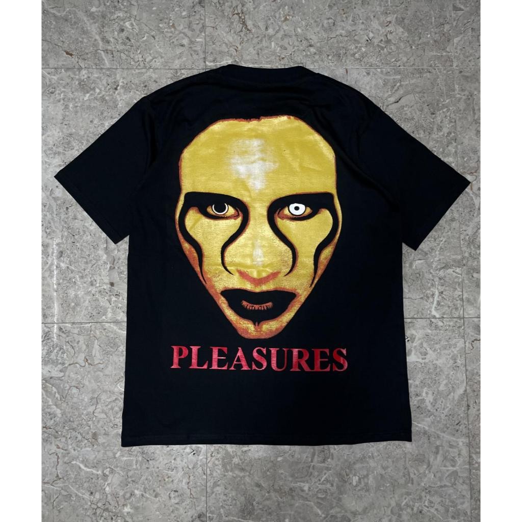T-Shirt Marilyn Manson x Pleasures - Black | T-Shirt Pria Wanita | Merchandise | Kaos Metal Official