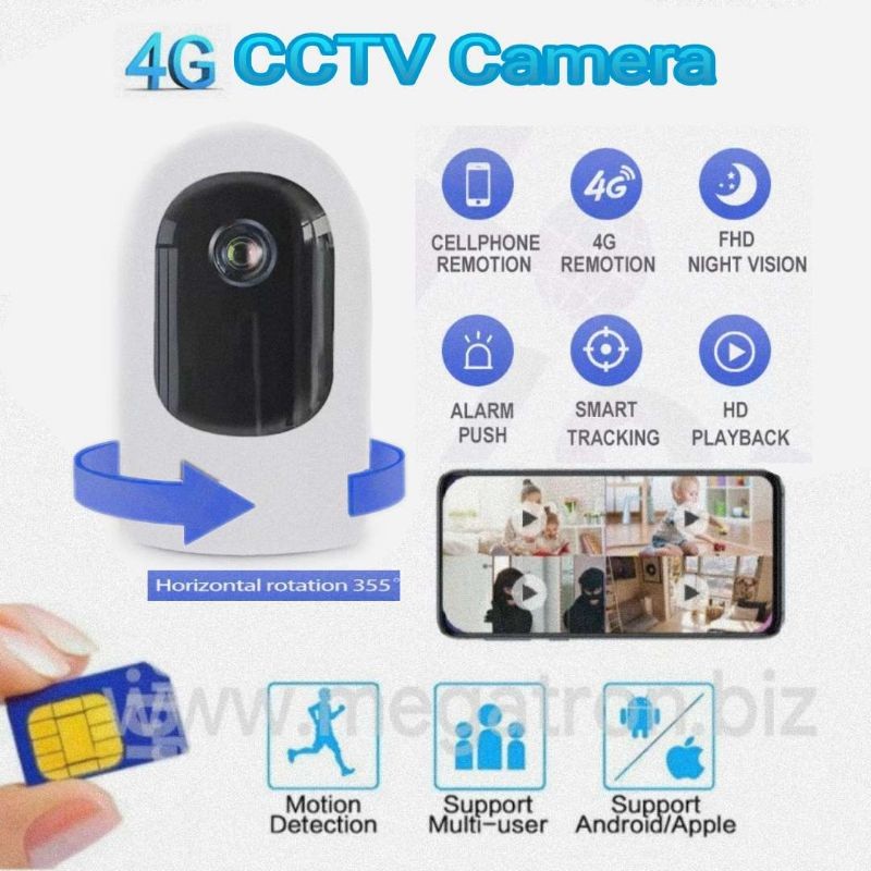 4G GSM CCTV Camera (Pakai simcard GSM - Bisa putar kiri-kanan)