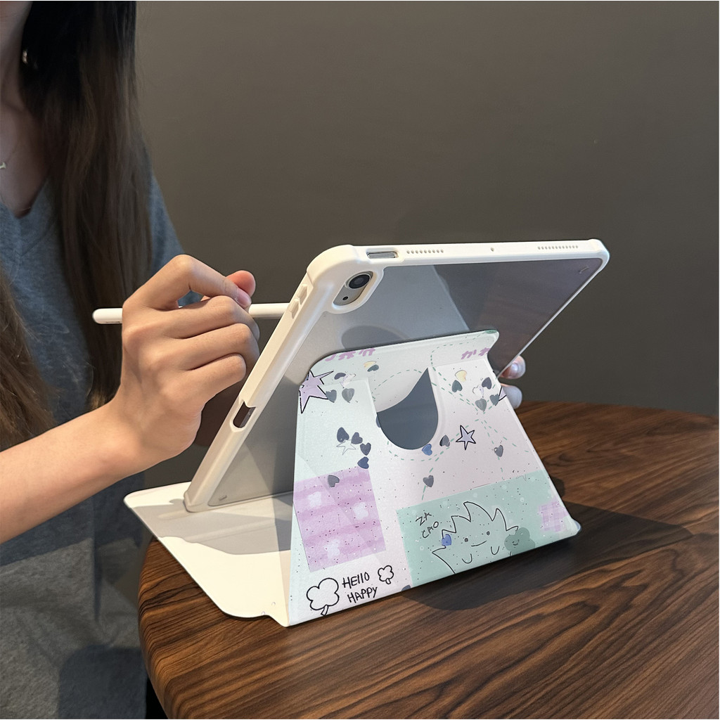 Cocok untuk ipad gen 10 tablet case pelindung lucu ipad air 5 rotasi ipad pro 11 inci 360° ipad air 