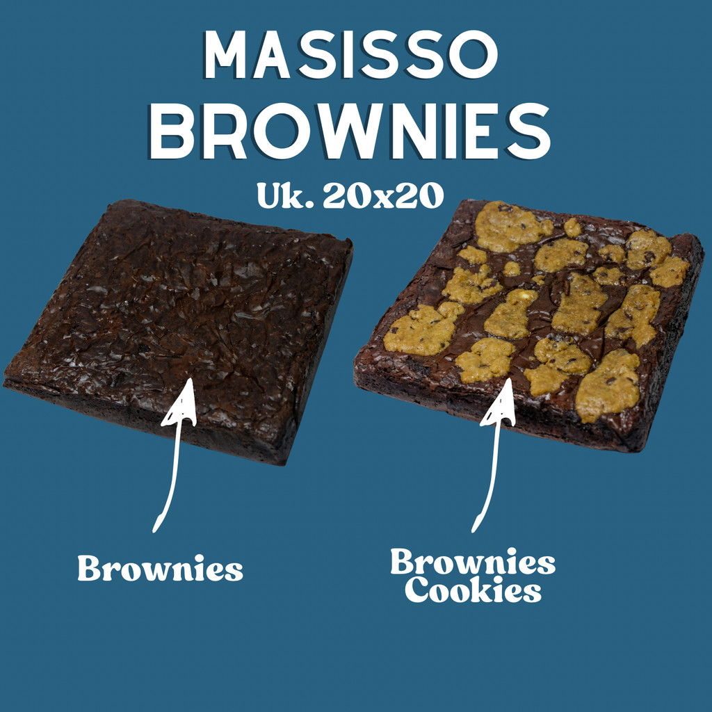 

Masisso Baked - Brownies Cookies Fudgy Dark Chocolate Premium size 20x20cm dan 20x10cm