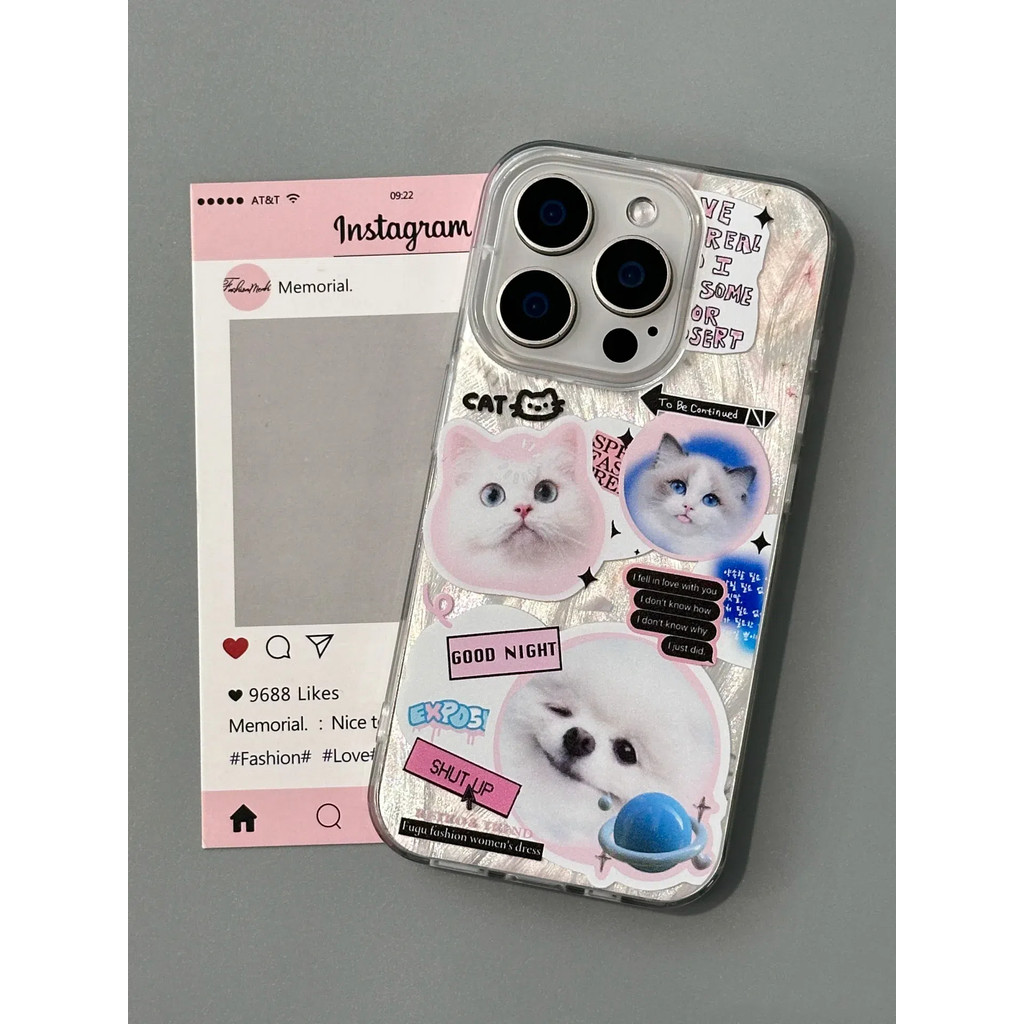 Trendi Case OPPO Kucing lucu Casing ponsel cocok untuk OPPO A1 A15 A16 A16K A17 A1K A36 A38 A3S A52 