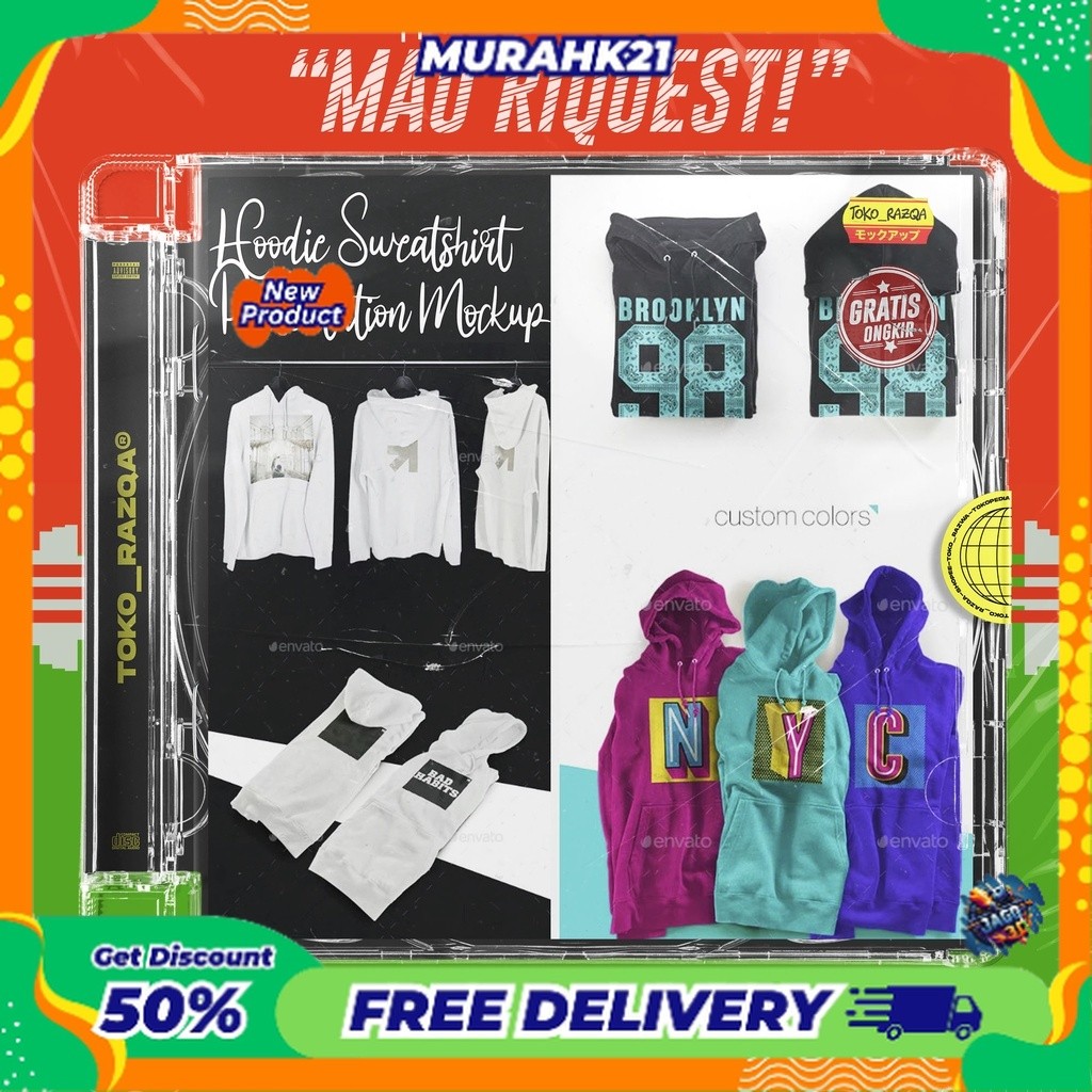 15 PSD - Hoodie Sweatshirt Presentation Mockup ◖Mockup◗ NEW MOCKUP