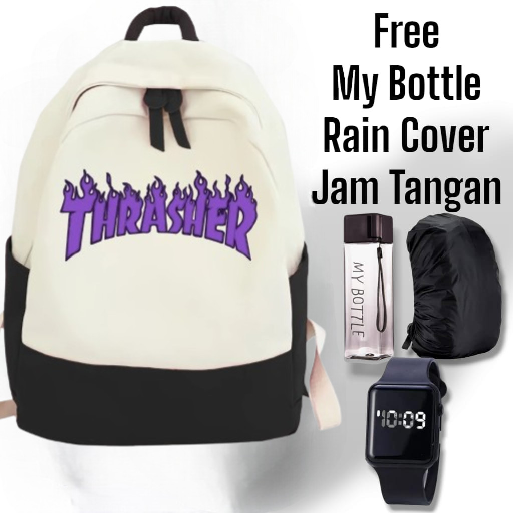 SPS - TAS RANSEL SEKOLAH SD SMP SMA REMAJA FASHION TAS THRASHER LAKI LAKI PEREMPUAN TERBARU