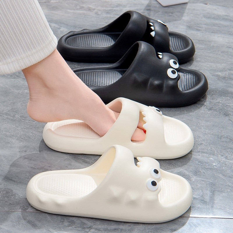 TTT Sandal Selop Unisex Cute Crocodile 6849 Sendal Rumahan Cewek Cowok Motif Buaya Bahan Karet Tebal