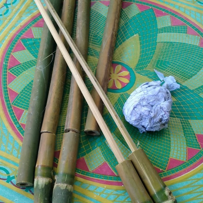 senapan bambu mainan anak anak