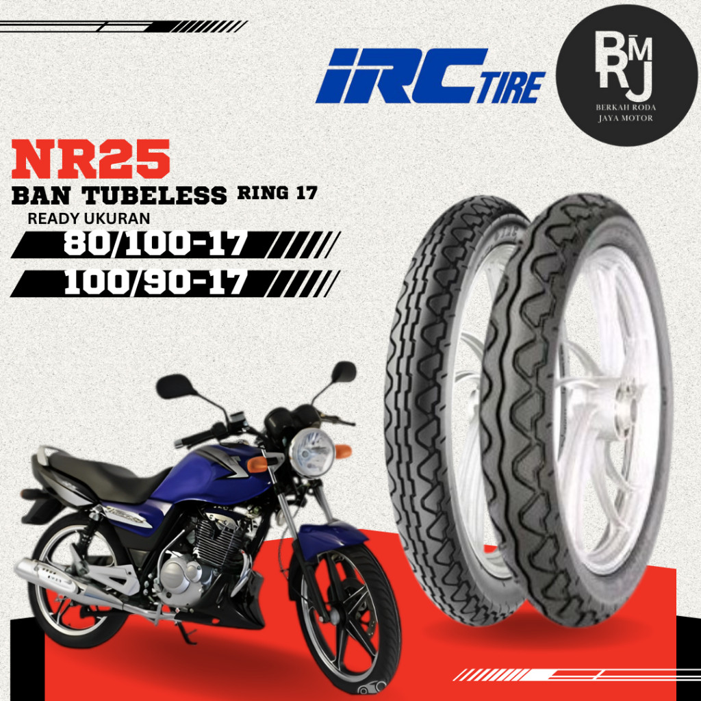 SEPASANG / SATUAN BAN MOTOR VERZA IRC NF25 NR25 RING 17 DEPAN BELAKANG SEPASANG VERZA TUBELESS