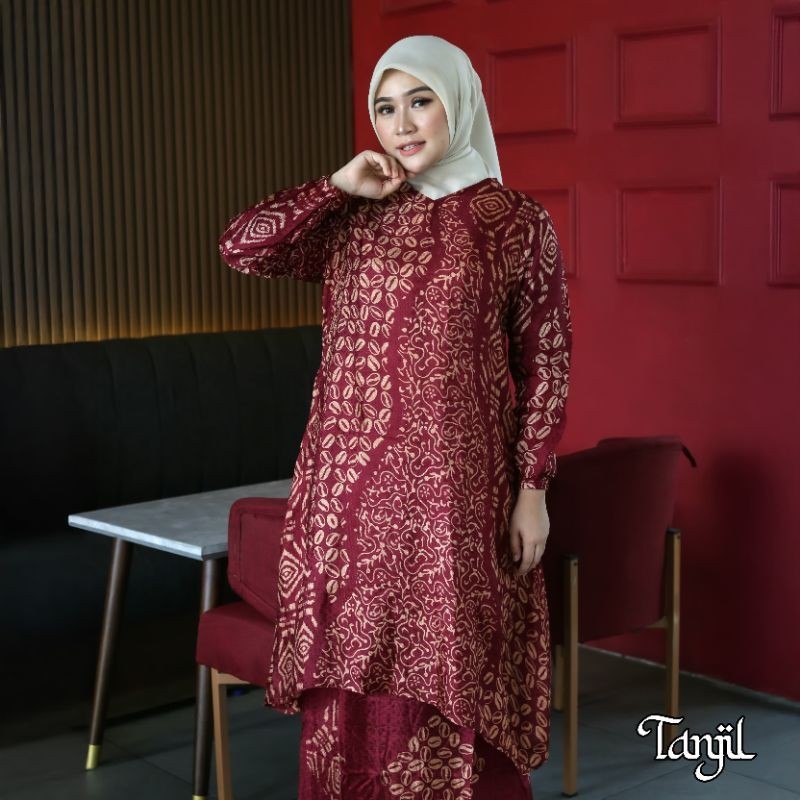 OUTFITKU - BATIK VISCOSE WANITA DRESS KONDANGAN BAJU BATIK WANITA BAJU KONDANGAN WANITA KEKINIAN ONE