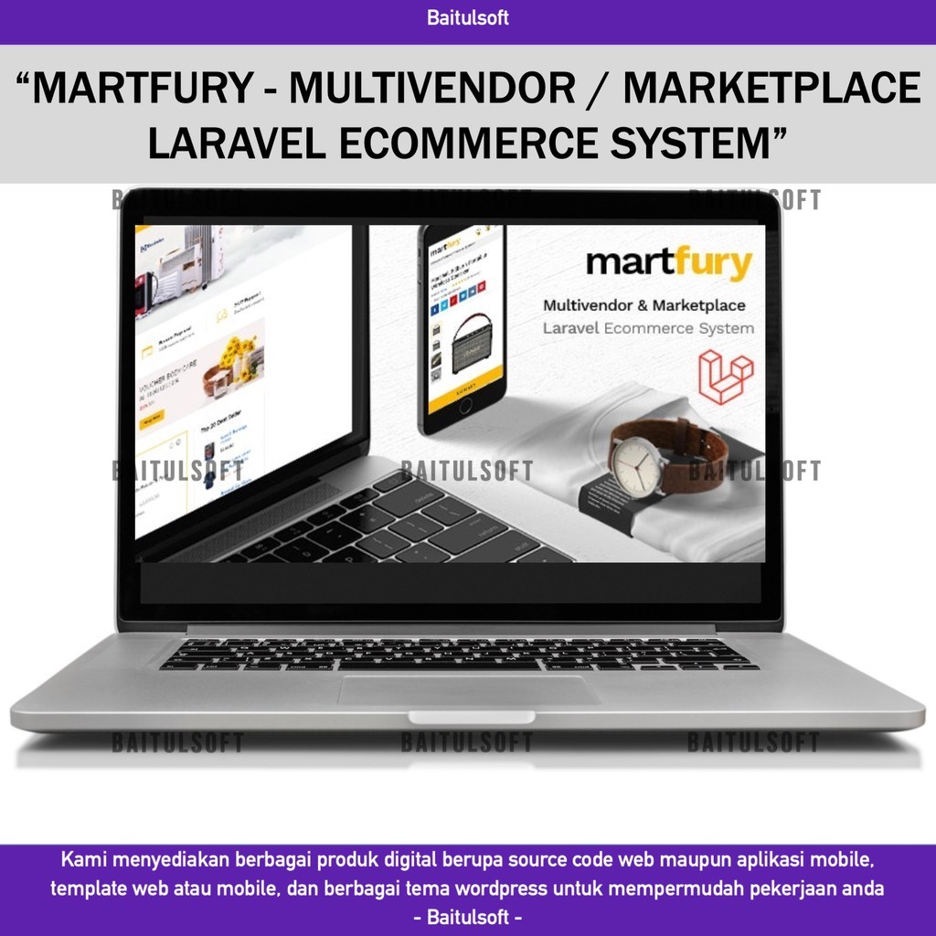 SOURCE CODE APLIKASI WEB MARTFURY - MULTIVENDOR / MARKETPLACE LARAVEL ECOMMERCE SYSTEM D206 BAITULSO