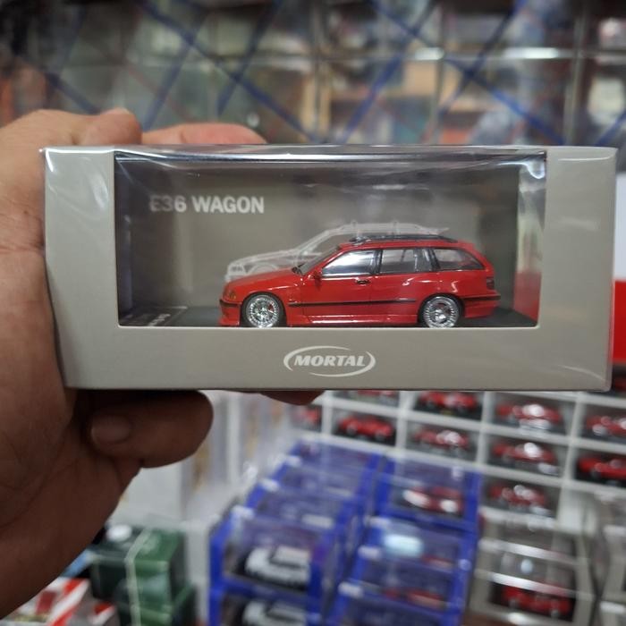LP2155 Mortal Diecast BMW E36 Touring Wagon Low Ride Version Red