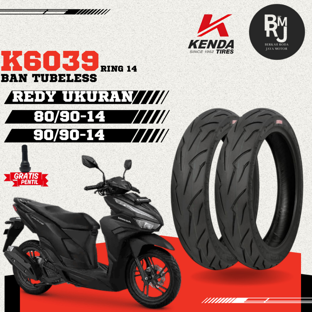 Ban Motor Ring 14 Kenda K6039 80/90 90/90 Racing Compound / Soft Compound Tubeless