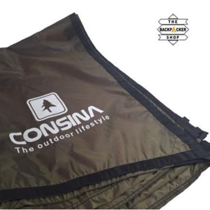 JAMIN MURAH Consina Flysheet 4x6 meter fly sheet penutup tenda ukuran 6x4 m original - Dark blue(BIS